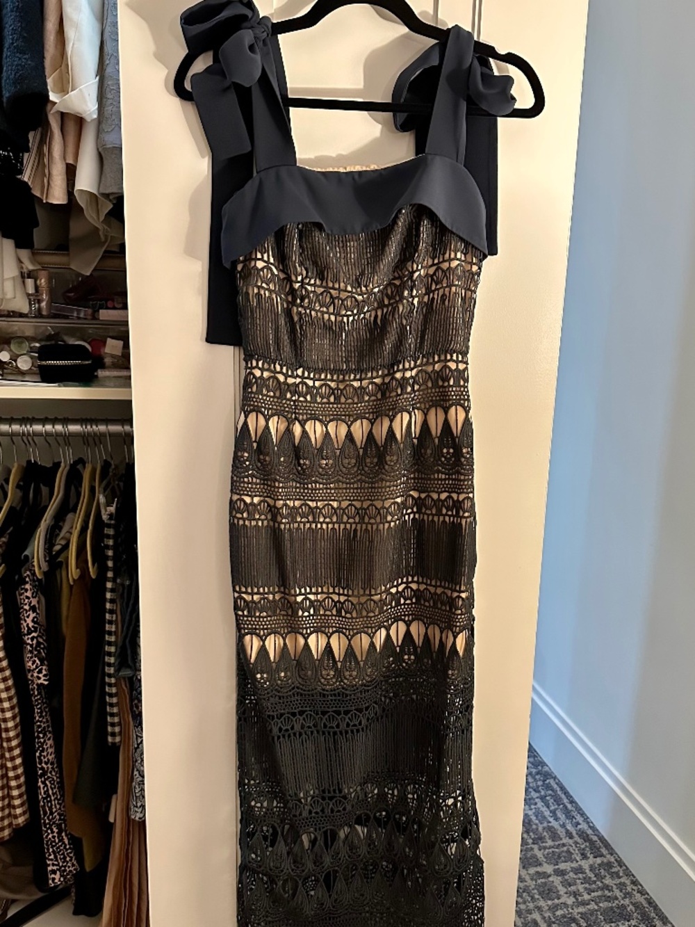 Navy lace dress